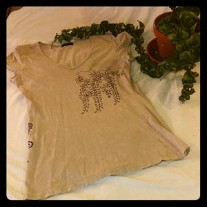 Unique Tan detailed shirt